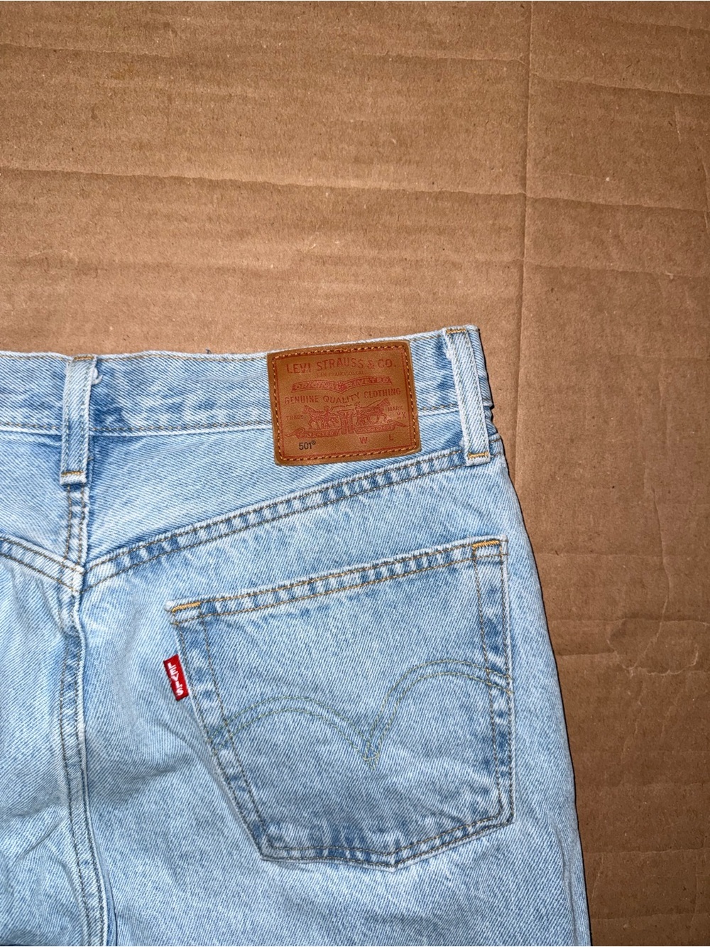 Levi’s 501 Original Light Wash Straight Leg Jeans 29x26 100% Cotton Button Fly - Picture 6 of 12